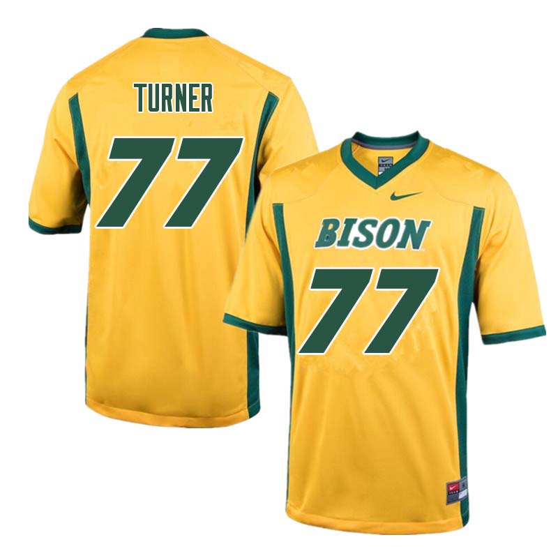 Men #77 Billy Turner North Dakota State Bison College Football Jerseys Sale-Yellow